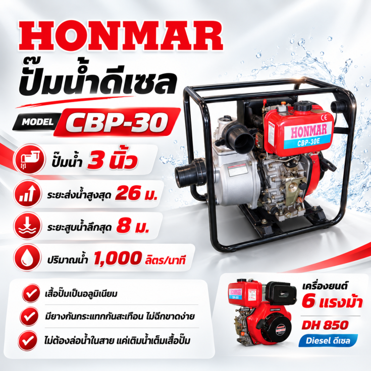 เครื่องสูบน้ำดีเซล CBP-30E